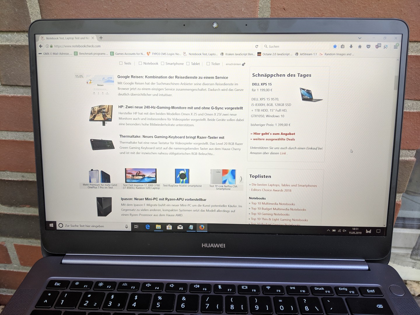 Test Huawei MateBook D 14 W00D Ryzen 5 RX Vega 8 Laptop