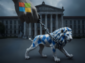 Bayern an den Ketten Microsofts (Symbolbild Stable Diffusion)