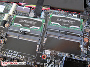 Zwei der vier RAM-Slots sind belegt.