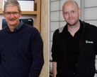 Apple CEO Tim Cook gegen Spotify CEO Daniel Ek. Bild: Getty/Recode