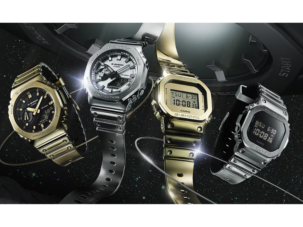 Casio G-Shock Fine Metallic-Serie: Klassische Designs treffen auf moderne Materialien in Silber und Gold