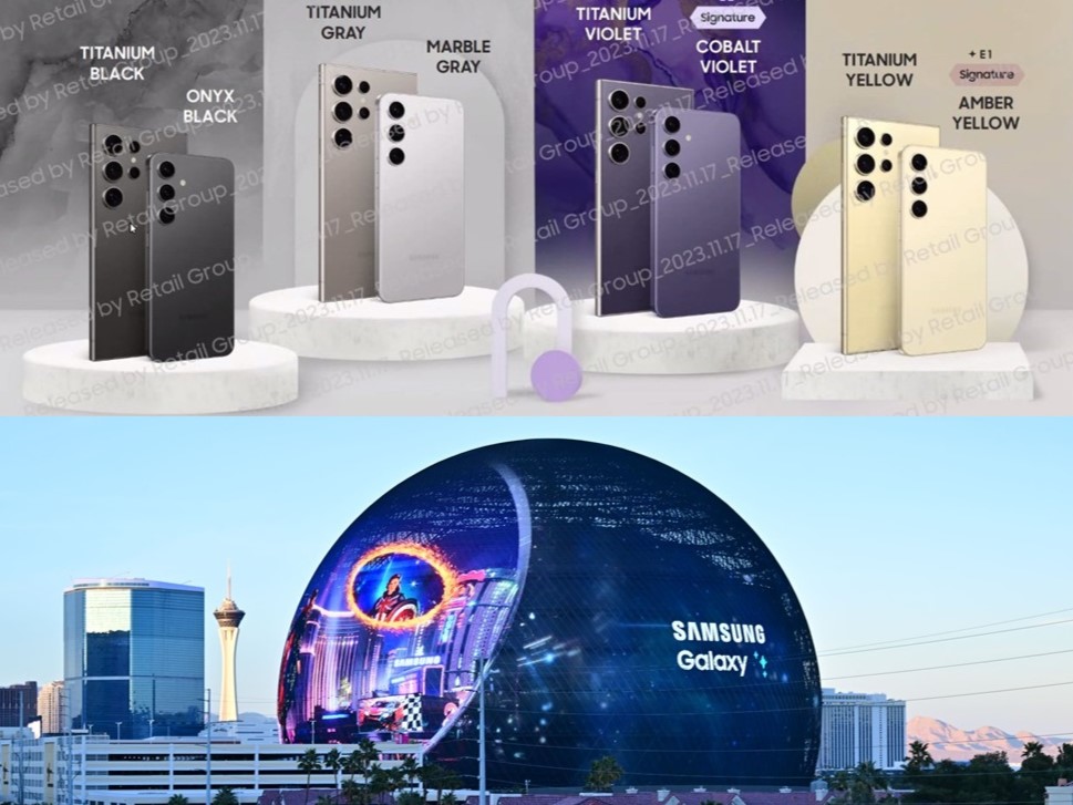 Samsung Galaxy S24, S24+, S24 Ultra: Marketing-Folien leaken neue Features,  eindrucksvolle Teaser auf der Las Vegas Sphere-Kugel -   News