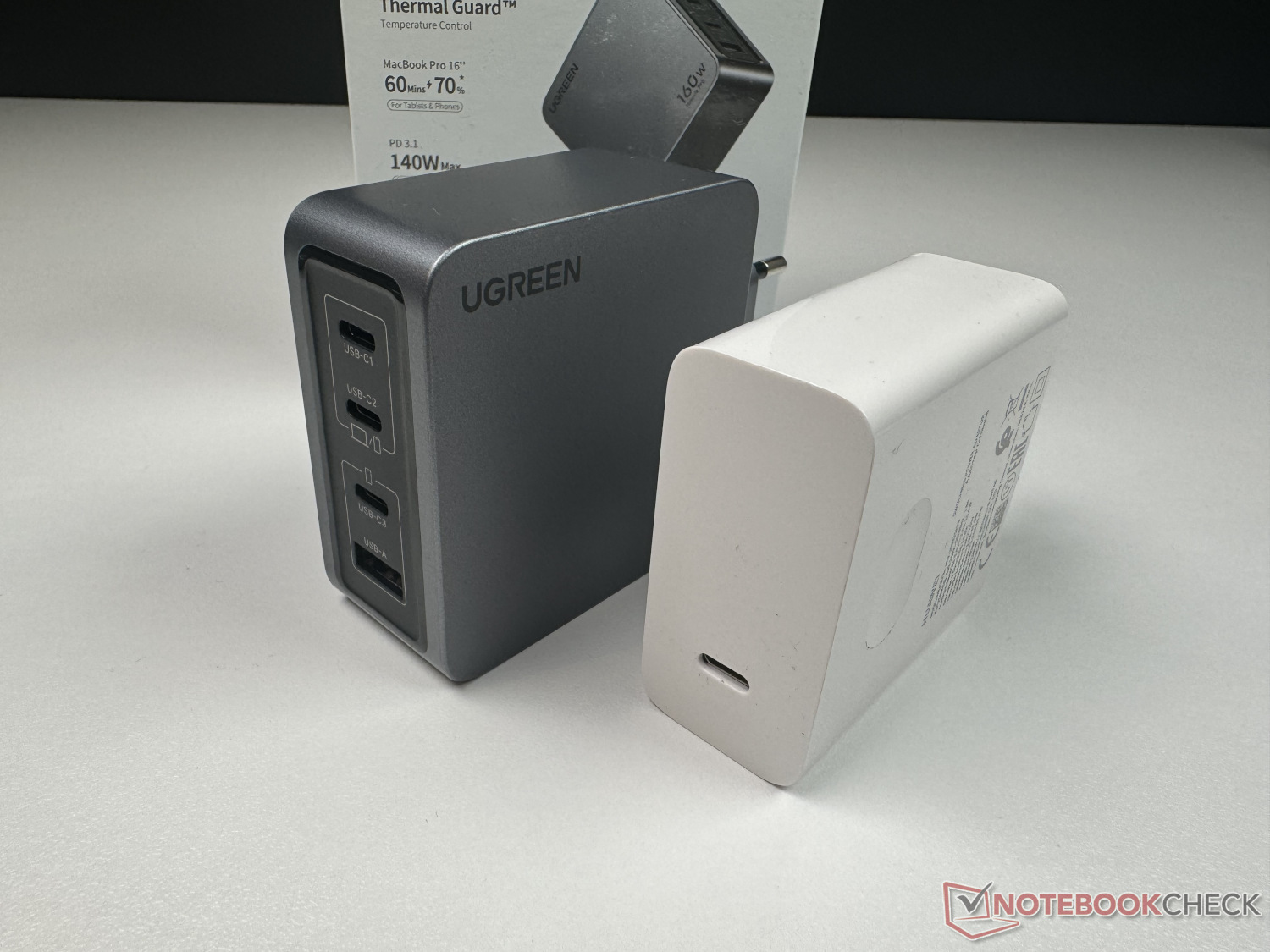 Ugreen Nexode Pro 160W USB-C Ladegerät 4-Ports Mini GaN Schnellladegerat  schwarz/grau