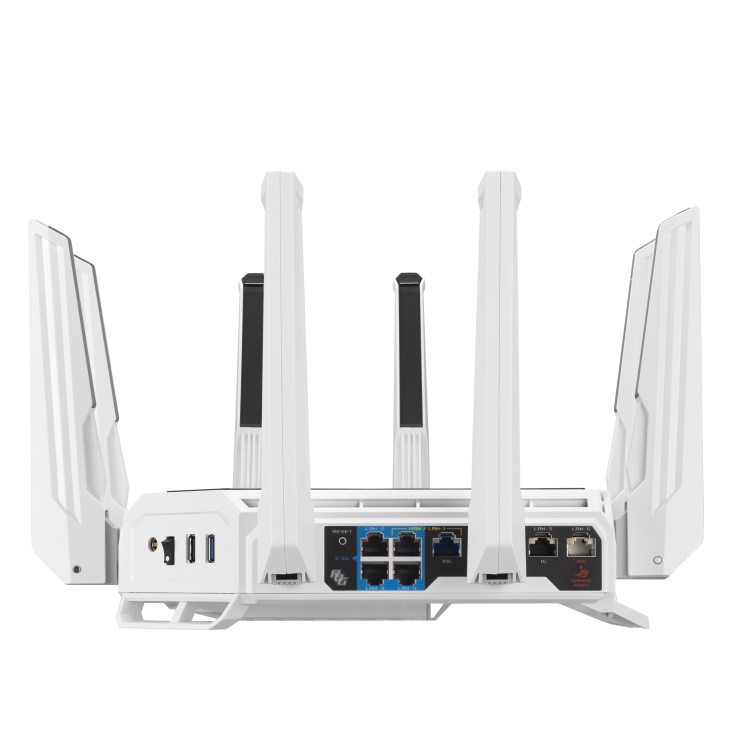 Zahlreiche Ethernet-Ports sind verbaut (Bildquelle: Asus)