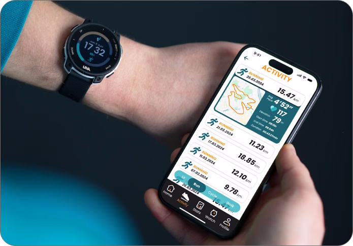 Eine App wird unterstützt (Bildquelle: UNA Watch)