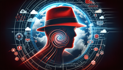 Red Hat Enterprise futuristisches Logo (Bildquelle: Generiert mit DALL-E 3)