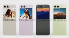 So soll das größere Coverdisplay des Samsung Galaxy Z Flip 5 tatsächlich aussehen. (Bild: Technizo Concept)