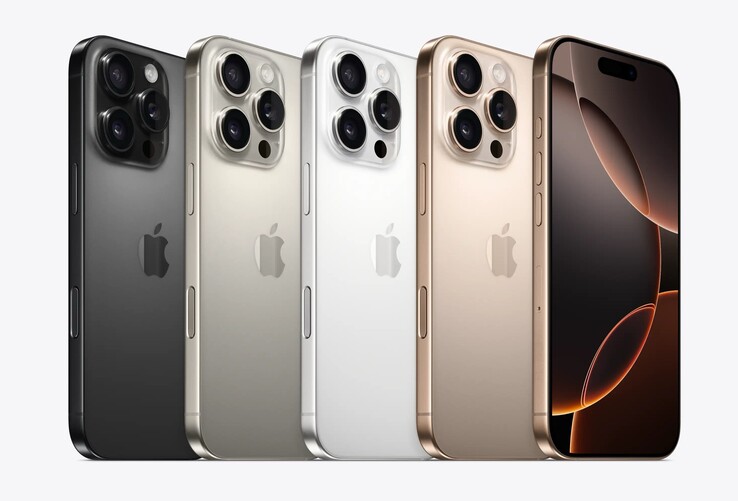 Das iPhone 17 Pro könnte die Farbe "Titan Wüstensand" gegen "Himmelblau" tauschen. (Bildquelle: Apple)