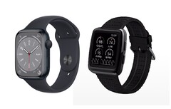 Laut Apple ist die Masimo W1 (rechts im Bild) eine Kopie der Apple Watch. (Bild: Apple / Masimo)