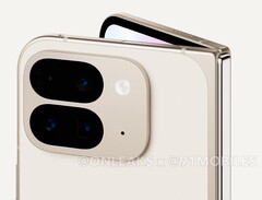 Das Google Pixel 9 Pro Fold wird in weniger als zwei Wochen offiziell vorgestellt. (Bildquelle: @OnLeaks / 91mobiles)