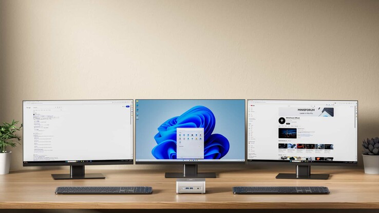 Mehrere Bildschirme lassen sich anschließen (Bildquelle: Minisforum)