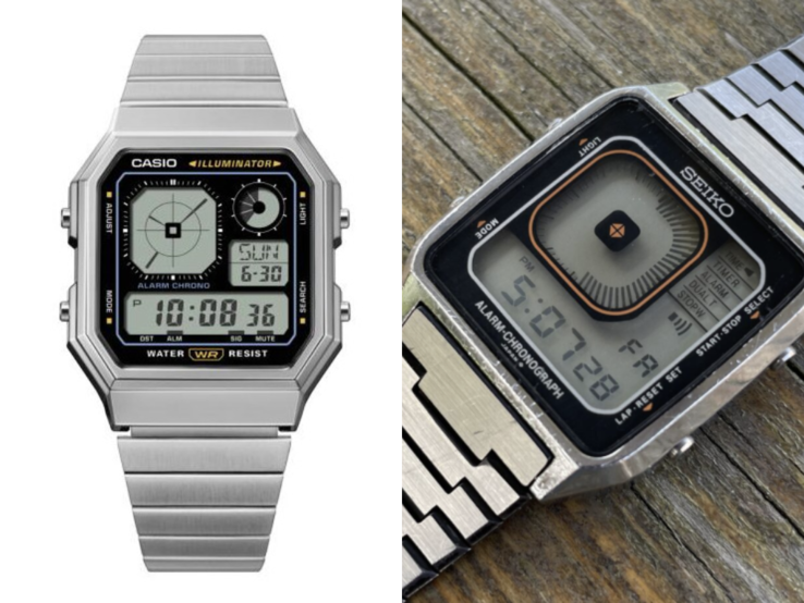 Die neue Casio A130WE-1AEF (links) und die Seiko G757 (rechts). (Bildquelle: David et Philly und My Retro Watches)