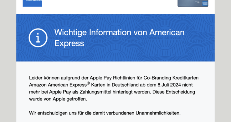 E-Mail von American Express.