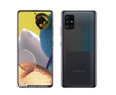 Samsung wird vom Kassenschlager Galaxy A51 auch eine 5G-Version anbieten, hier das erste Renderbild.