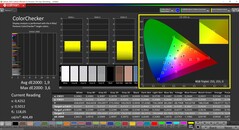 CalMAN ColorChecker (Profil: sRGB, Zielfrabraum: sRGB)