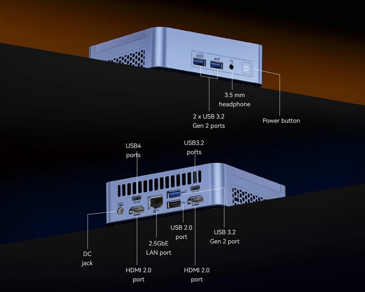 Die Anschlussausstattung am Geekom AX8 Pro (Quelle: Geekom)