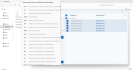 Die neuen Dateinamen können beispielsweise um Datum, Uhrzeit und/oder eine Nummerierung ergänzt werden.