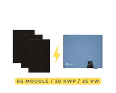 Solaranlage mit bifazialen Glas-Glas-Modulen und 3-phasigem Wechselrichter (Bildquelle: Soliswerke, bearbeitet)