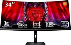 Amazon hat mit dem Xiaomi G34WQi einen 34 Zoll großen Gaming-Monitor mit einem Curved-VA-Panel mit UWQHD und 180Hz günstig im Angebot (Bildquelle: Xiaomi)