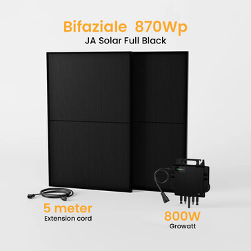 Optional ist das Set mit bifazialen Glas-Glas-Modulen von Ja Solar erhältlich (Bild: Powerness)