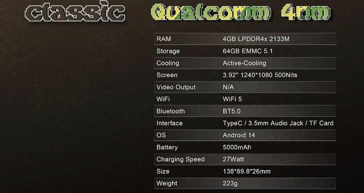 Genutzt wird ein noch nicht näher spezifizierter SoC von Qualcomm (Bildquelle: Retroid Pocket)