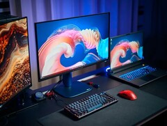 Der AW2725Q ist ein hochauflösender Monitor (Bildquelle: Alexander Wätzel, Notebookcheck)