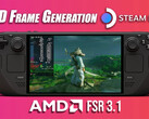 AMD FSR 3.1 und Frame Generation verbessern die Gaming-Performance auf Valves Steam Deck. (Bildquelle: ETA Prime)