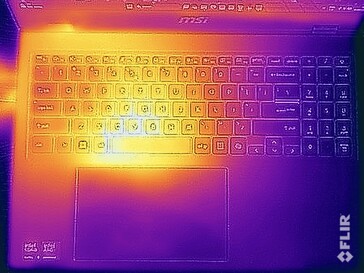 Oberflächentemperaturen Stresstest (Oberseite)