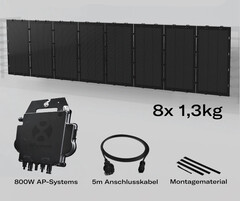 Balkonkraftwerk mit flexiblen Solarmodulen und Wechselrichter AP-Systems zum Bestpreis (Bildquelle: WeDoSolar, bearbeitet)