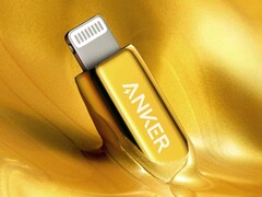 Wem Apples weißes Lightning-Kabel zu langweilig ist, dem bietet Anker jetzt eines mit vergoldeten Steckern an. (Bild: Anker)