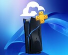 Ein Mockup der PS6-Konsole mit PlayStation-Cloud-Gaming-Logo
