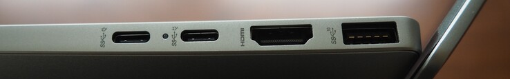 rechte Seite: 2x USB-C 3.1 Gen 2 (inkl. DisplayPort 1.4), HDMI 2.1, USB-A 3.1 Gen 2