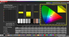 CalMAN ColorChecker (Profil: kalibriert, Zielfarbraum: P3)