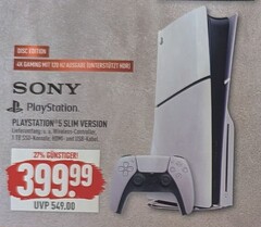 für kurze Zeit Sony Playstation 5 Slim Disc Edition lokal unschlagbaren Deal-Preis 399 Euro