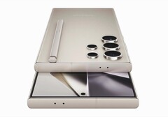 Das Samsung Galaxy S24 Ultra ist bereits auf einem geleakten Promobild zu sehen. (Bild: @sondesix, bearbeitet)