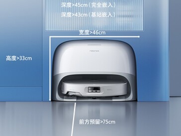 Das Modell mit Festwasser-Anschluss ist nicht so hoch (Bildquelle: Roborock)