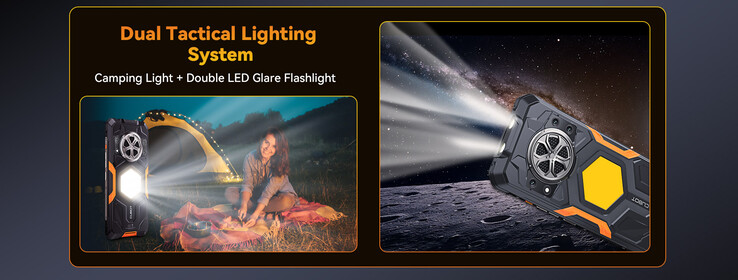 Zwei Taschenlampen sind vorhanden (Bildquelle: Cubot)