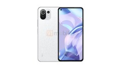 Das Xiaomi CC11, das bei der chinesischen TENAA zertfiziert wurde, sieht schon sehr nach dem Mi 11 Lite aus, hier in einer neuen weißen Farboption (Bild: 91Mobiles)