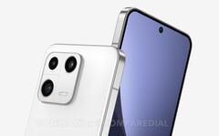 Das Xiaomi 13 bleibt offenbar so kompakt wie das Xiaomi 12, das Design wird aber grundlegend überarbeitet. (Bild: @OnLeaks / CompareDial)