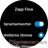 Zepp Flow Einstellungen