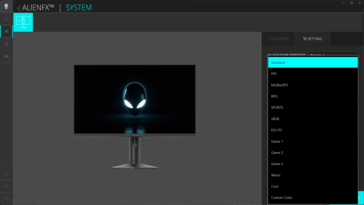 Display-Modus, Voreinstellungen