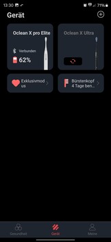 Den genauen Ladestand der Oclean X Pro Elite gibt es nur in der App.