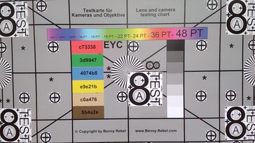 Testchart Frontkamera