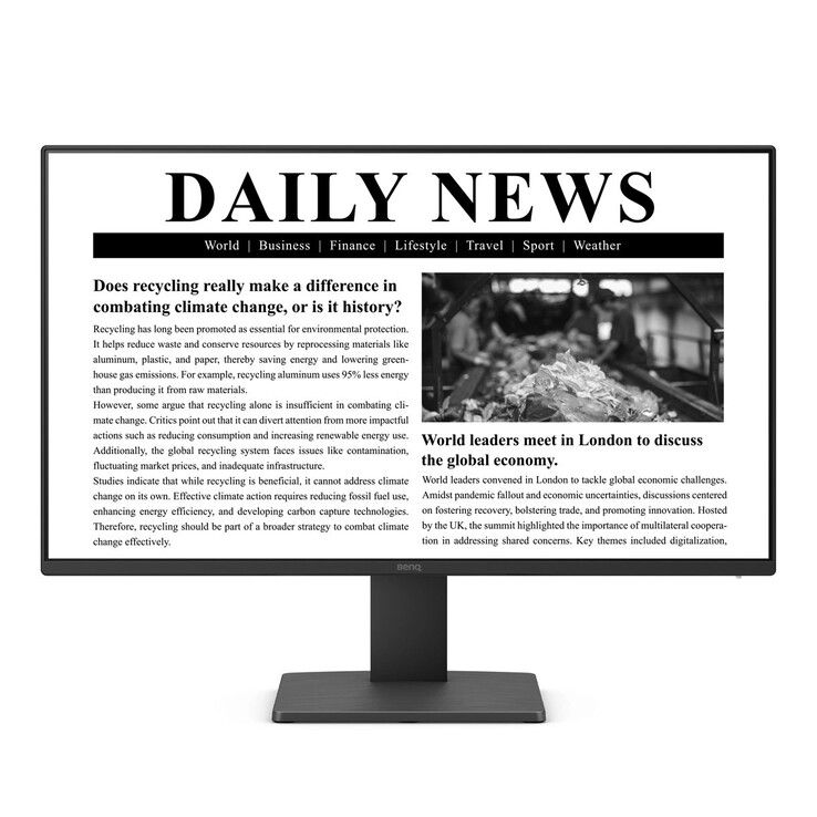 Der E-Paper-Modus soll Text und Hintergrund harmonisieren (Bildquelle: BenQ)