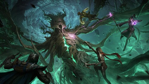 In der Sharvalwildnis (Sharval Wilds) von Diablo Immortal erwarten Abenteurer ziemlich fiese Monster ... (Bildquelle: Blizzard).