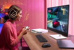 Der neueste QD-OLED-Monitor von Dell unterstützt 3D Audio. (Bildquelle: Dell)