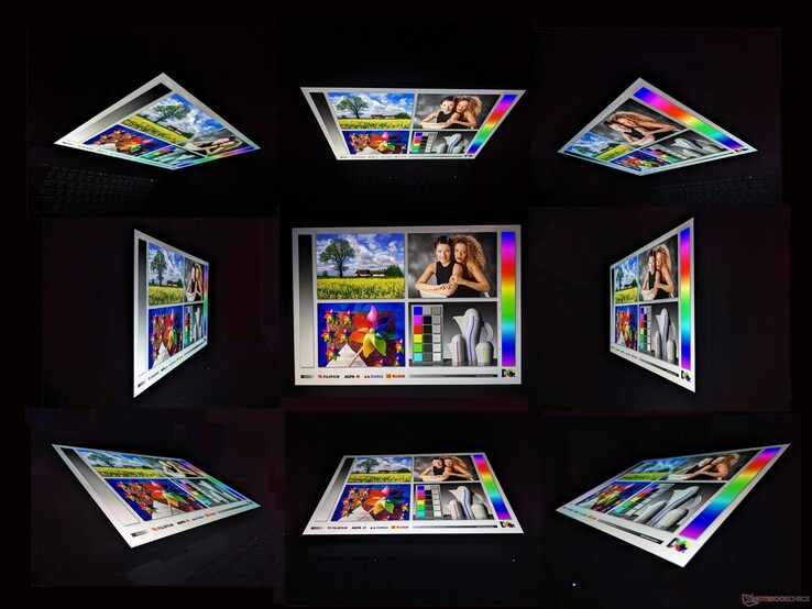 OLED-Blickwinkel mit charakteristischem Regenbogeneffekt aus breiten Blickwinkeln