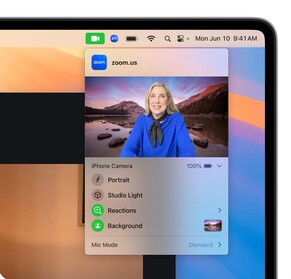 Der Hintergrund in Videochats kann in macOS 15 auf Knopfdruck getauscht werden.