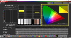 CalMAN ColorChecker (Profil: sRGB, Zielfarbraum: sRGB)