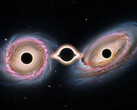 James-Webb-Weltraumteleskop entdeckt erstmals zwei Galaxien, die sich drei supermassereiche Schwarze Löcher teilen